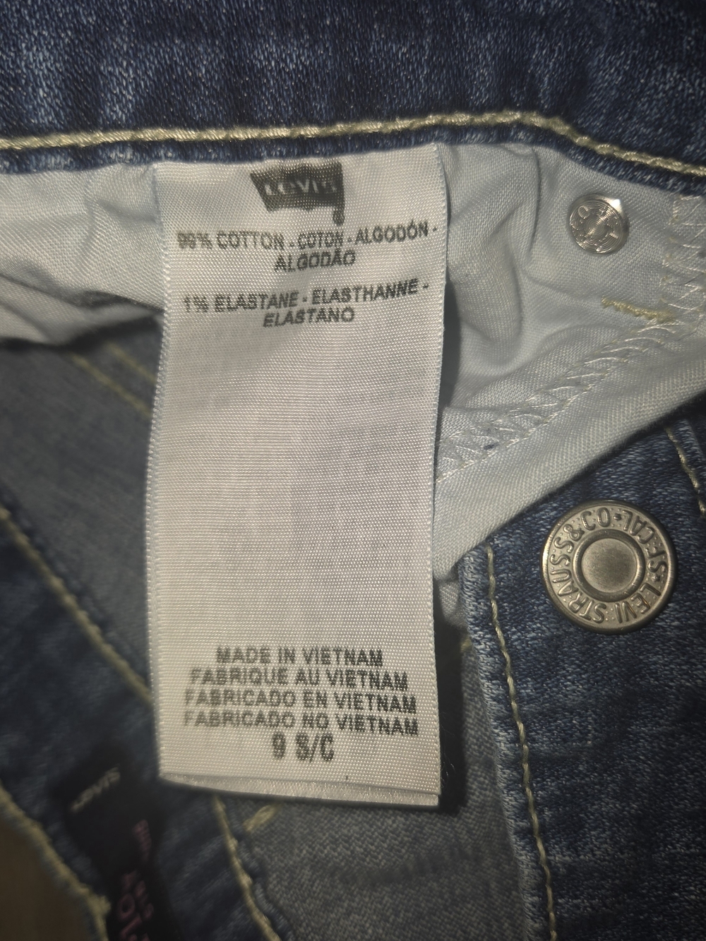 Levis Superlow 518 Bootcut Low Rise Jeans Medium Wash Size 9 S/C Short - Picture 5 of 9